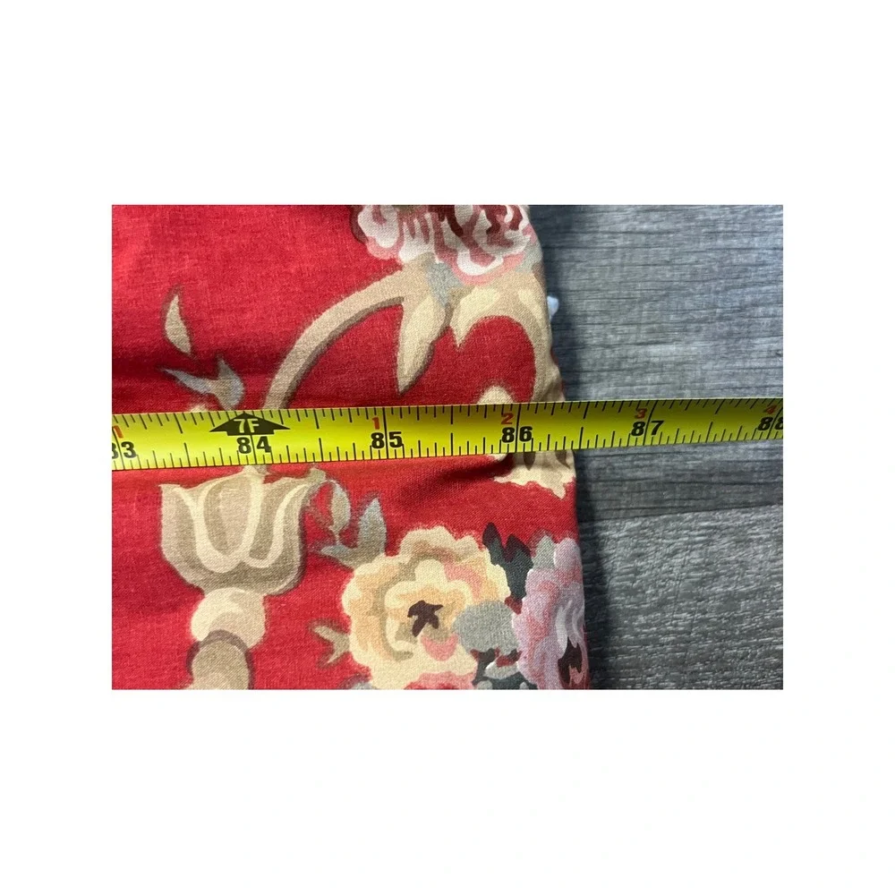 VTG RALPH LAUREN Danielle Marseilles Red Floral Full Queen Cotton Made in USA